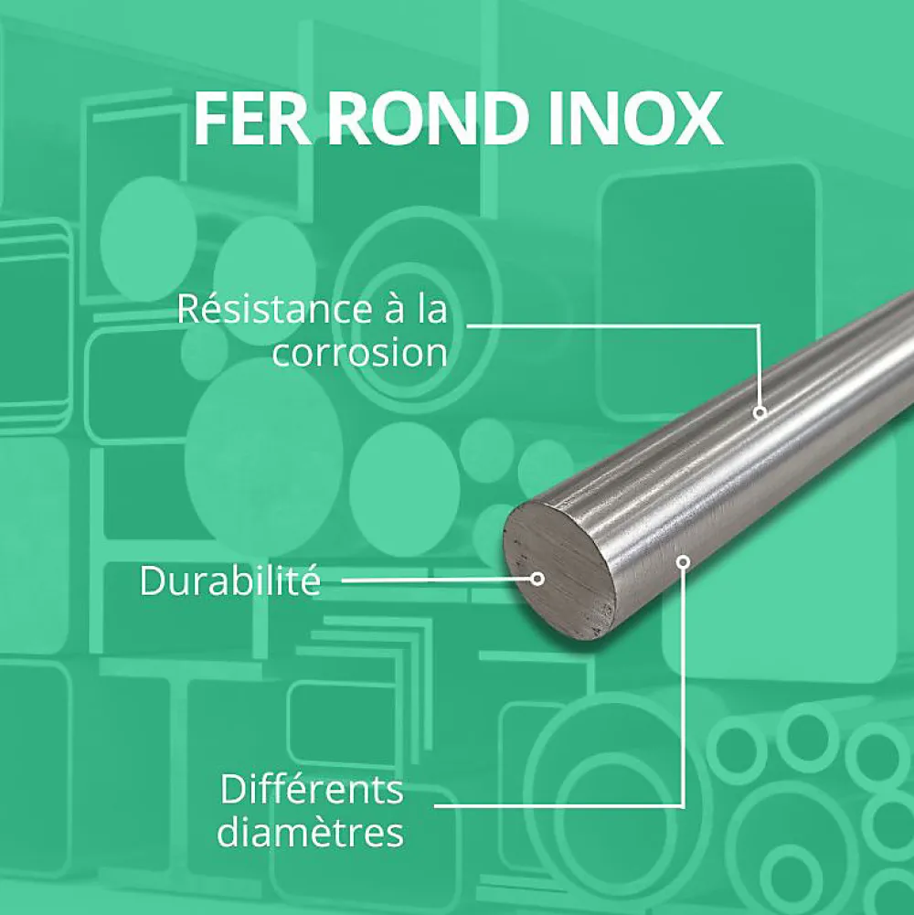 Comment Fer Profilé-Tige fer rond inox 10 mm Longueur : 1 metre -