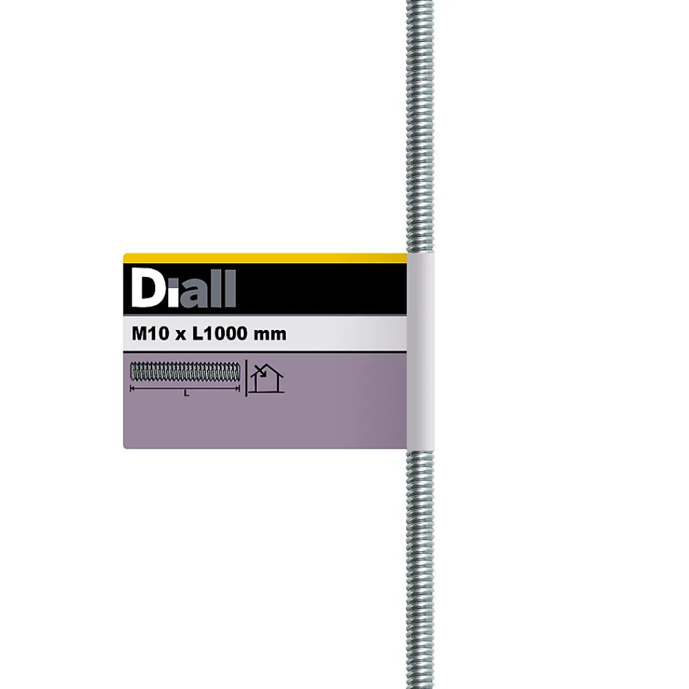 Diall Tige Filetée-Tige filetée brillante zinguée diamètre 6 mm x 1 m