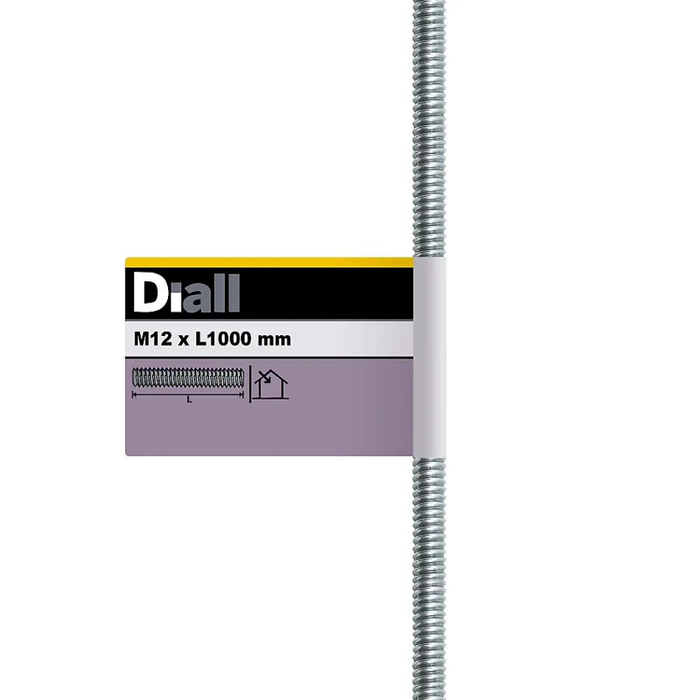 Diall Tige Filetée-Tige filetée brillante zinguée diamètre 5 mm x 1 m
