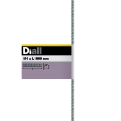 Diall Tige filetée brillante zinguée diamètre 4 mm x 1 m