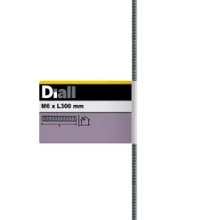 Diall Tige filetée brillante zinguée diamètre 6 x 300 mm