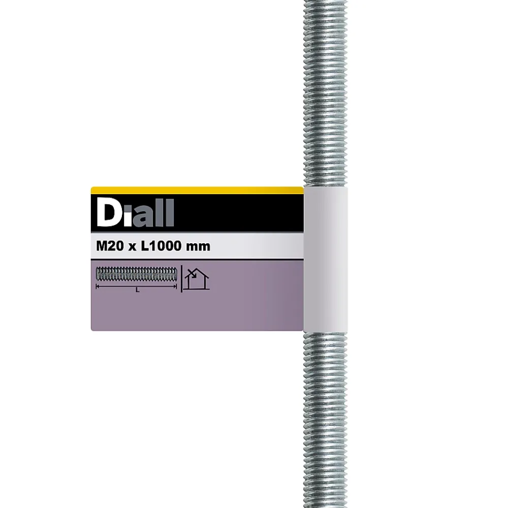 Diall Tige Filetée-Tige filetée brillante zinguée diamètre 3 mm x 1 m