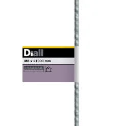 Diall Tige Filetée-Tige filetée brillante zinguée diamètre 8 mm x 1 m