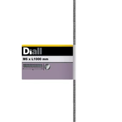 Diall Tige Filetée-Tige filetée en acier inoxydable A2 diamètre 6 mm x 1 m