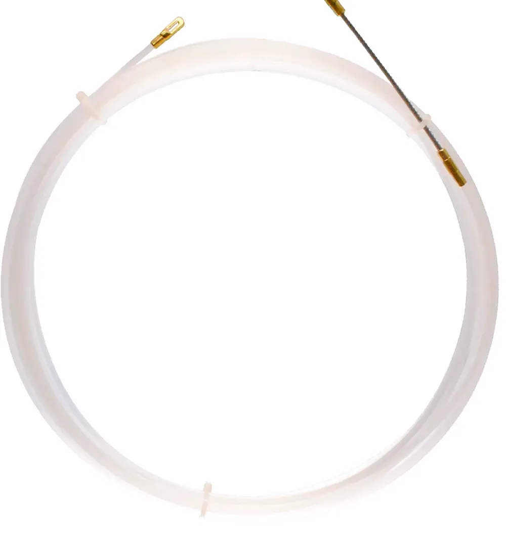 Tecnid Tire-câble en nylon, blanc, diam. 3 mm, 30 mètres, avec terminaux fixes