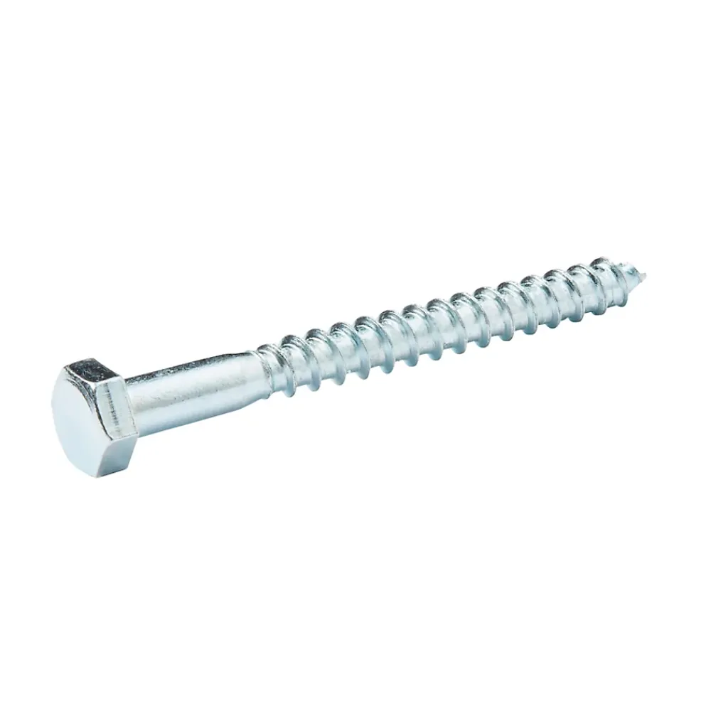 Diall Tirefonds DIN 571 zingués 8x80 mm - 10 pièces