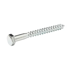 Diall Tirefonds DIN 571 zingués 8x80 mm - 100 pièces