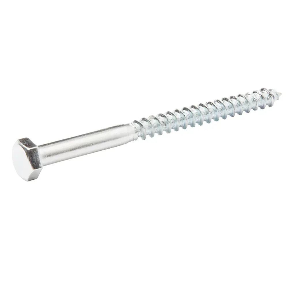 Diall Tirefonds DIN 571 zingués 6x80 mm - 100 pièces
