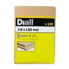 Diall Tirefonds DIN 571 zingués 8x50 mm - 100 pièces