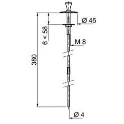 Wirquin Evacuation De Lavabo-Vasque-Tirette pour bonde automatique de lavabo