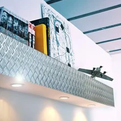 Tôle-Tôle aluminium brut damier 100 x 50 cm