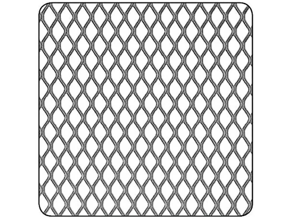 CQFD Tôle-Tôle métal déployé acier brut Mailles 6 x 3,3 mm, 50 x 25 cm