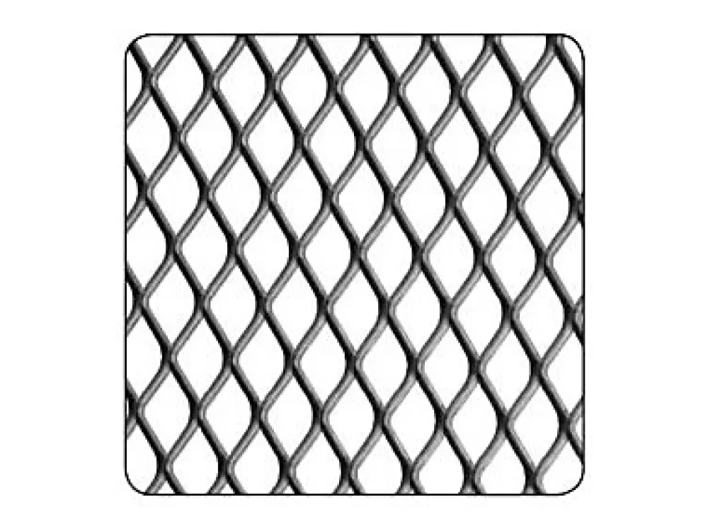 Tôle-Tôle métal déployé acier brut Mailles 10 x 5,5 mm, 100 x 50 cm