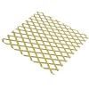 Tôle métal déployé aluminium anodisé doré Mailles 10 mm, 50 x 25 cm