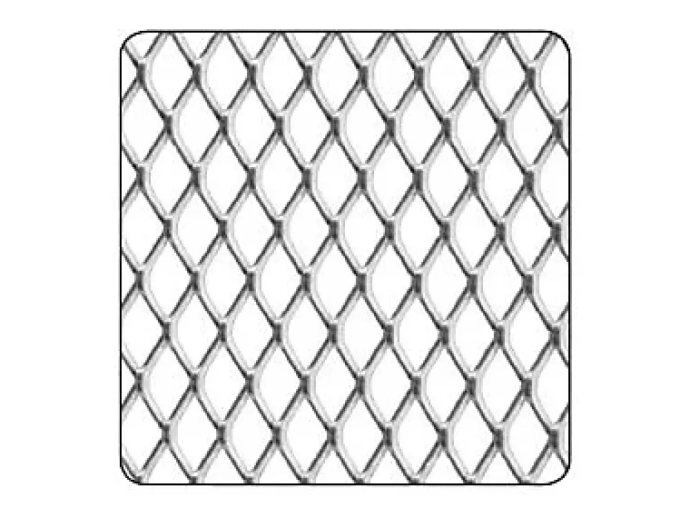 Tôle métal déployé aluminium brut Ep. 0,8 mm Mailles 10 x 5,5 mm, 100 x 50 cm