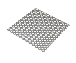 Tôle-Tôle perforée trèfle acier brut Perforation 8 mm Ep. 1 mm, 50 x 25 cm