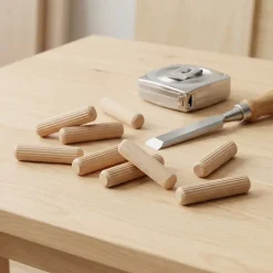 Diall Tourillon Et Lamello-45 tourillons striés Bois ø6 mm