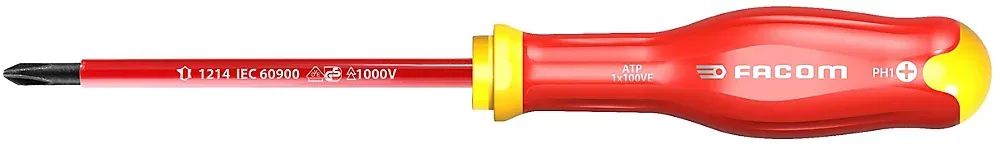 Facom Tournevis D'Électricien-Tournevis Protwist isolé 1000V Phillips 1x100 mm