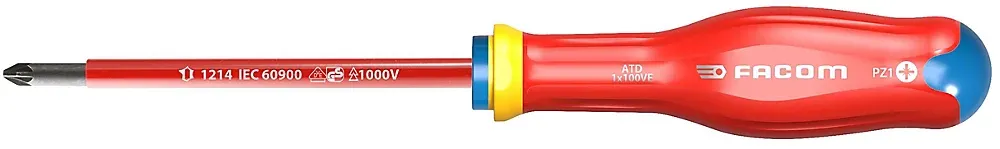 Facom Tournevis D'Électricien-Tournevis Protwist isolé 1000V Pozidriv 1x100 mm