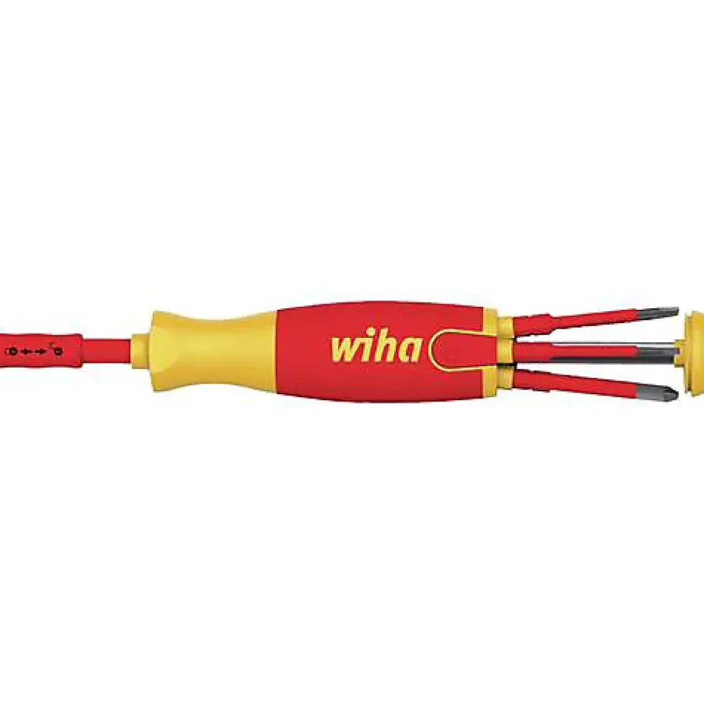 4M Tournevis D'Électricien-Tournevis Lift-Up WIHA isolé 1000 V avec 6 embouts slim VDE 70 mm - 38613