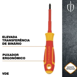 Magnusson Tournevis Pozidriv VDE PZ1 75 x 1 mm