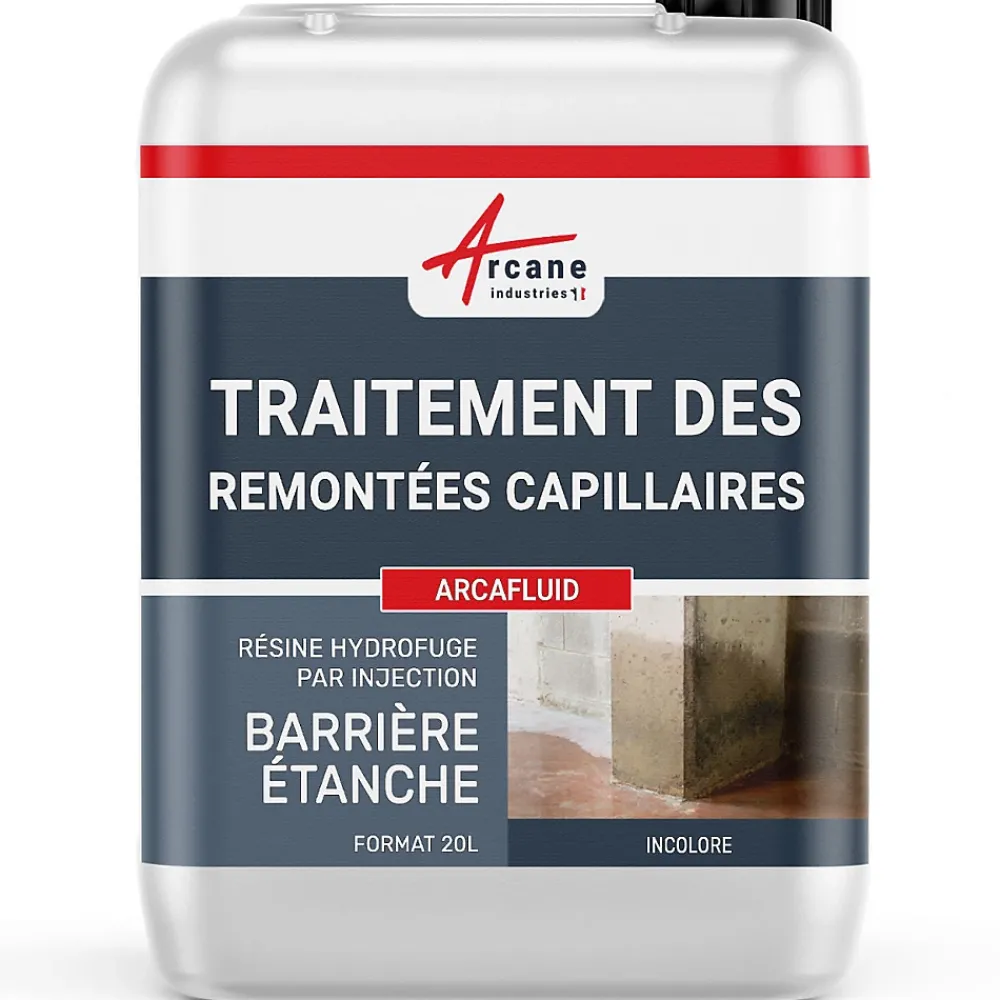 Arcane Industries Etanchéité Du Mur Intérieur-Traitement par injection des murs humides - ARCAFLUID - 20 L -