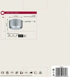 Paulmann Transformateur Toroidal 97932 pour Éclairage à Câble Basse Tension en Chrome