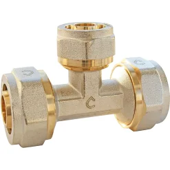 Somatherm Té réduit à compression pour tubes Multicouche Ø20-Ø16-Ø20