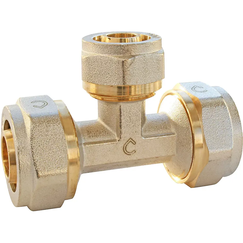 Somatherm Té réduit à compression pour tubes Multicouche Ø20-Ø16-Ø20