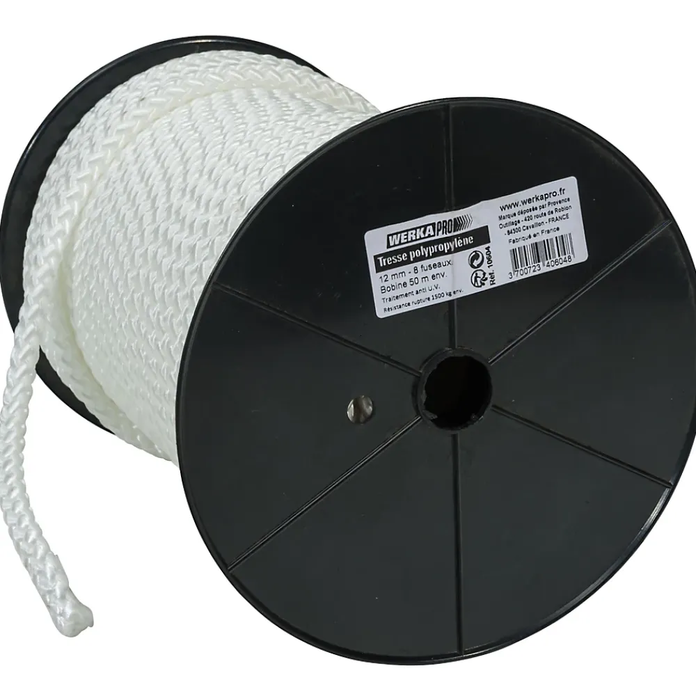 Werka Pro Corde, Fil Et Ficelle-Tresse polypropylène 12mm x 50m