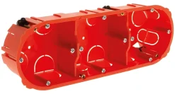Zenitech Boite D'Encastrement-Triple boîte encastrement horizontale diamètre 65x40mm