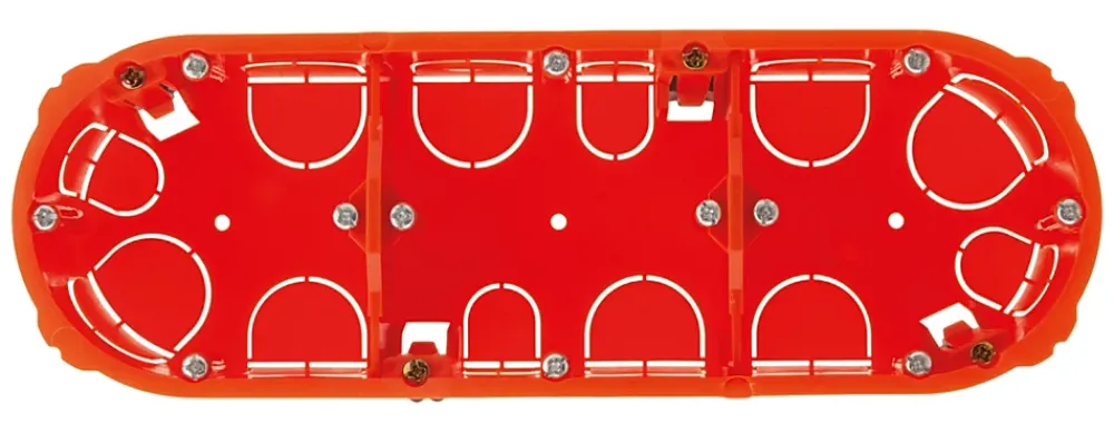 Zenitech Boite D'Encastrement-Triple boîte encastrement horizontale diamètre 65x40mm