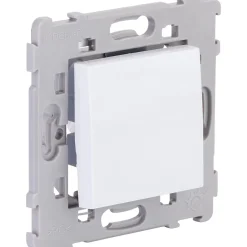 Zenitech Boite D'Encastrement-Triple prise Schuko + plaque Kalya blanc