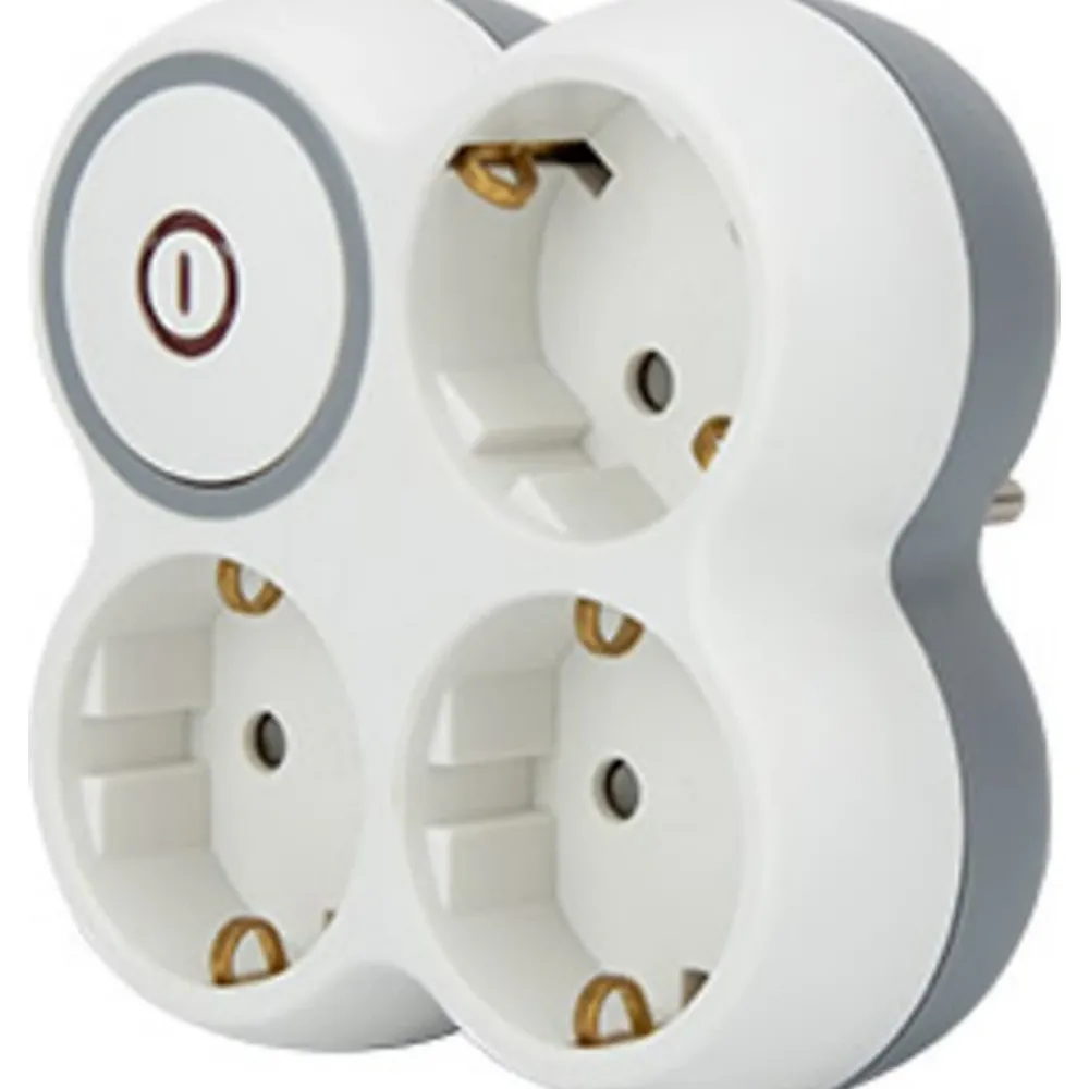 Zenitech Triplite Schuko 16A + interrupteur Bolea