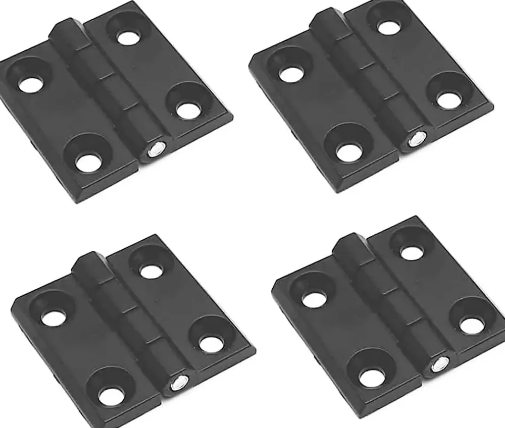Deko Paumelle De Porte, Meuble Et Fenêtre-4 trous de charnières pliantes plates, charnières externes en acier inoxydable, charnières de porte robustes