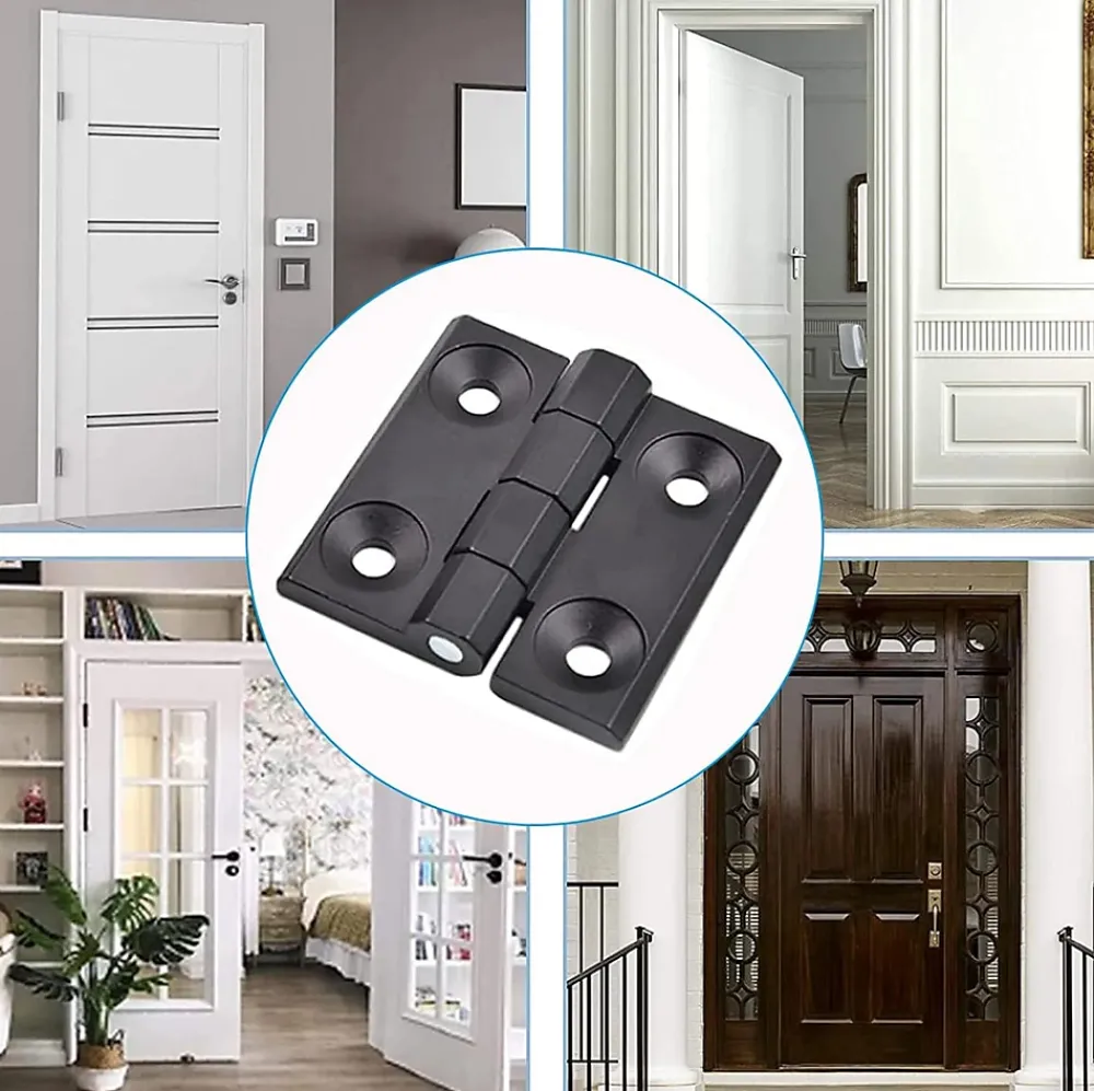 Deko Paumelle De Porte, Meuble Et Fenêtre-4 trous de charnières pliantes plates, charnières externes en acier inoxydable, charnières de porte robustes