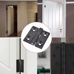 Deko Paumelle De Porte, Meuble Et Fenêtre-4 trous de charnières pliantes plates, charnières externes en acier inoxydable, charnières de porte robustes