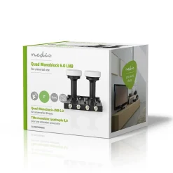 Nedis Tête Parabole Universelle Monobloc Quadruple 6,0 Facteur de Bruit : 0,2 - 0,