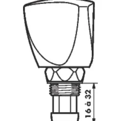 Delabie Robinet D'Arrêt-Tête universelle - M 1/2' -