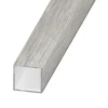 CQFD Tube carré aluminium brossé 10 x 10 mm, 1 m