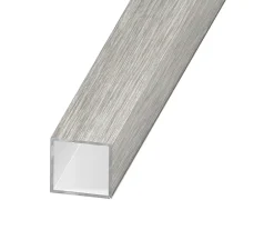 CQFD Tube carré aluminium brossé 10 x 10 mm, 1 m