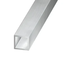 Tube carré aluminium brut 20 x 20 mm, 1 m