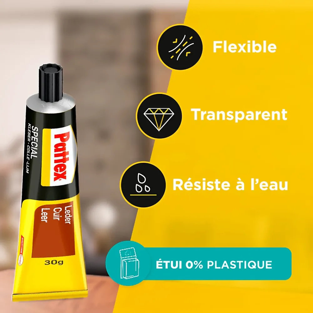 Pattex Colle|Colle Pour Cuir, Textile, Caoutchouc Et Plastique-Tube de colle pour cuir 30 ml
