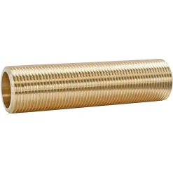 Somatherm Raccord À Visser-Tube fileté laiton 10cm - double Mâle 20/27 (3/4"), lot de 2