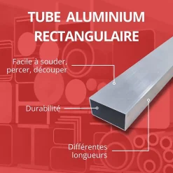 Comment Fer Profilé-Tube rectangulaire alu 80x40 ep 3 mm, 3 metres -
