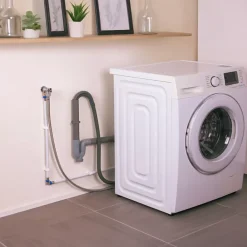 Linxor Evacuation De Lave-Linge-Tuyau de vidange, d'évacuation universel pour machine à laver, lave vaisselle - Gris - 2 m -