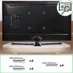 Duronic Support Tv-TVB123M Support TV mural pour écran de 23 à 55 pouces Inclinable Charge max 40 kg VESA 200 400 Télé LED LCD OLED