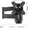 Duronic TVB1120 Support TV mural pour écran de 13 à 30 pouces Inclinable Charge max 18 kg VESA 75 100 Télé LED LCD OLED