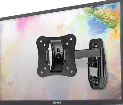 Duronic TVB0920 Support TV mural pour écran de 13 à 30 pouces Pivotant Inclinable Charge max 18 kg VESA 50 100 Télé LED LCD OLED