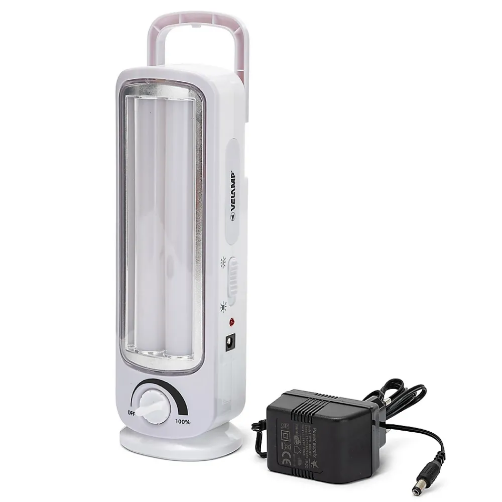 Velamp Lampe Torche-TWIX: Lampe portative rechargeable anti-coupures d'électricité, 2 tubes LED 300lm 23cm